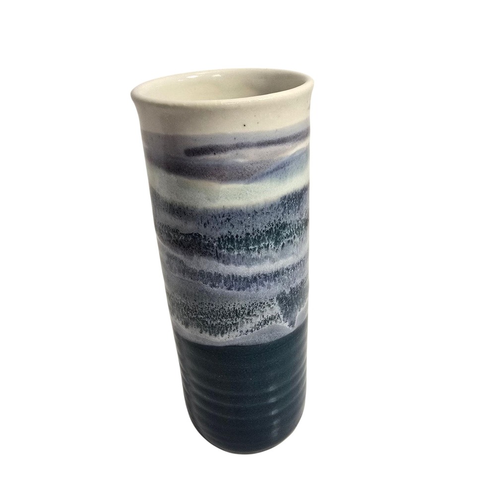 Signed Robinson Studio Pottery Vase: American Contemporary 1990s Layered‎ Glaze